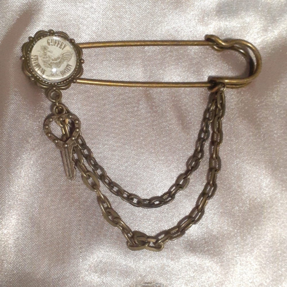 Pretty Victorian/steampunk Lapel pin .